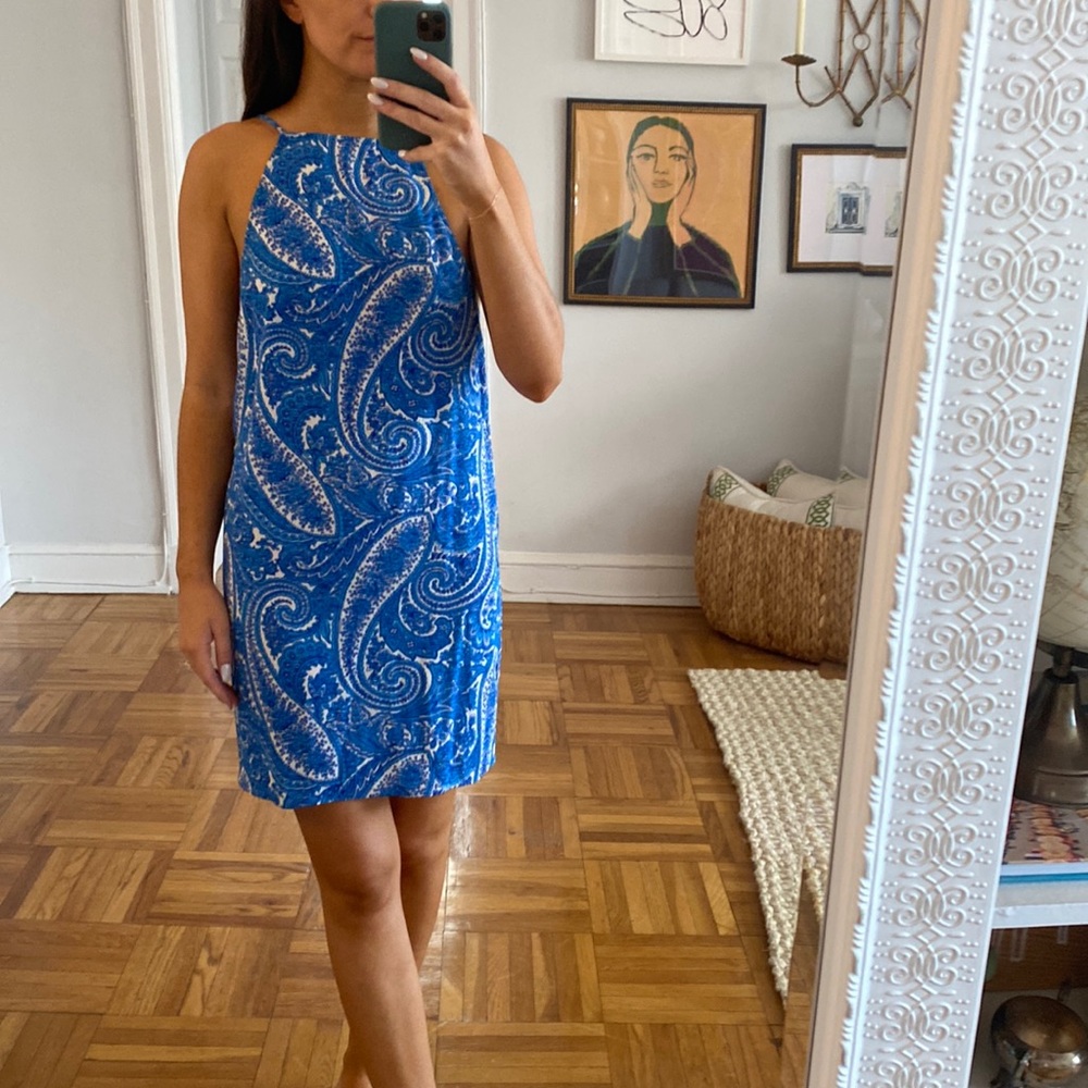 Show me your mumu paisley blue backless dress